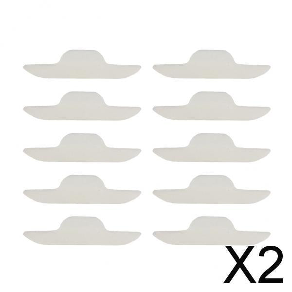 2x10 Pieces Disposable Neck Sweat Pads Collar Self-Adhesive Neck Pad White