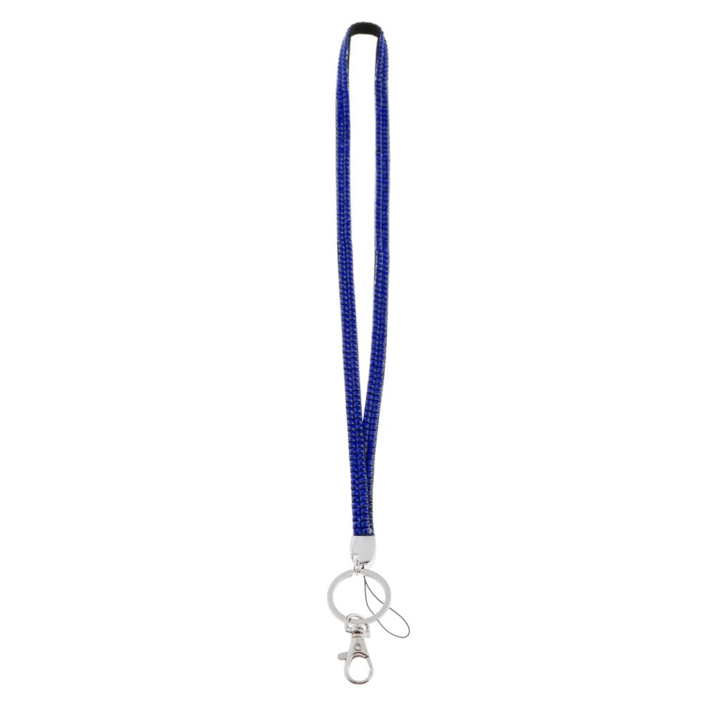 Lanyard ID Badge Card Holder Strap Sparkling Phone Neck Straps Dark Blue