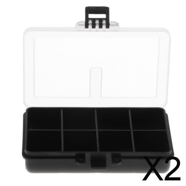 2x8 Compartments Waterproof Plastic Fishing Lures Baits Hook Tackle Box Case