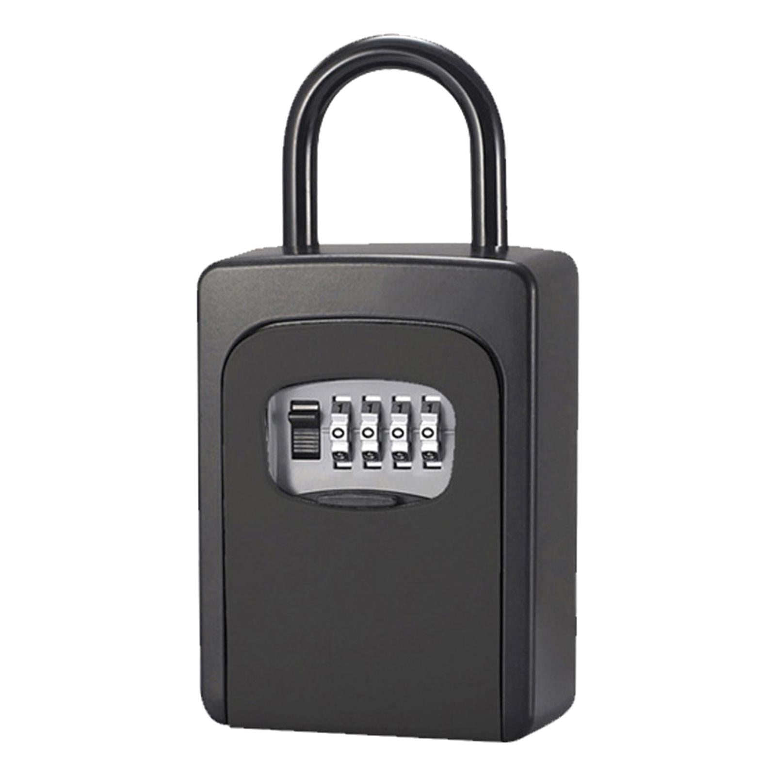 Wall Mounted Key Safe Lock Box Large Capacity for Warehouse Indoor Outdoor black