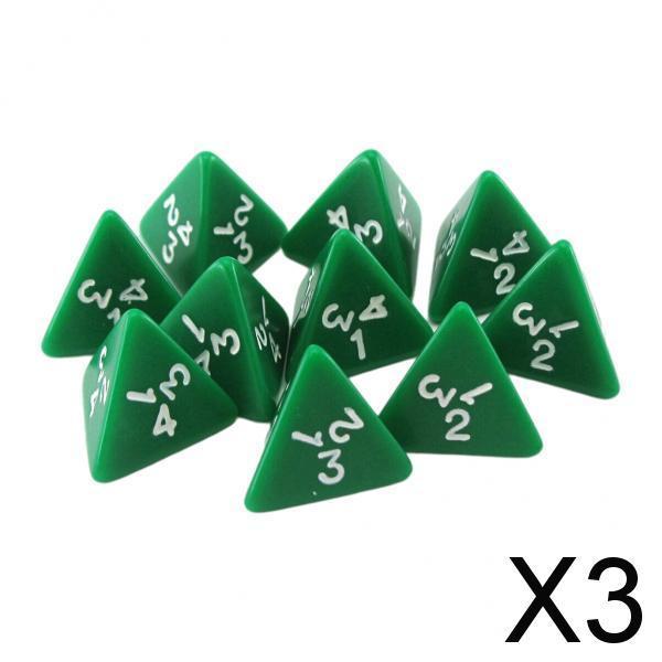 3xSet of 10 Acrylic D4 Dice Party Supply Party Favors Family Games for Dnd