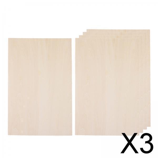 3x10 Pieces Wood Sheets Board Thin Plywood Board for Making Plane Model Crafts 100x100x2mm