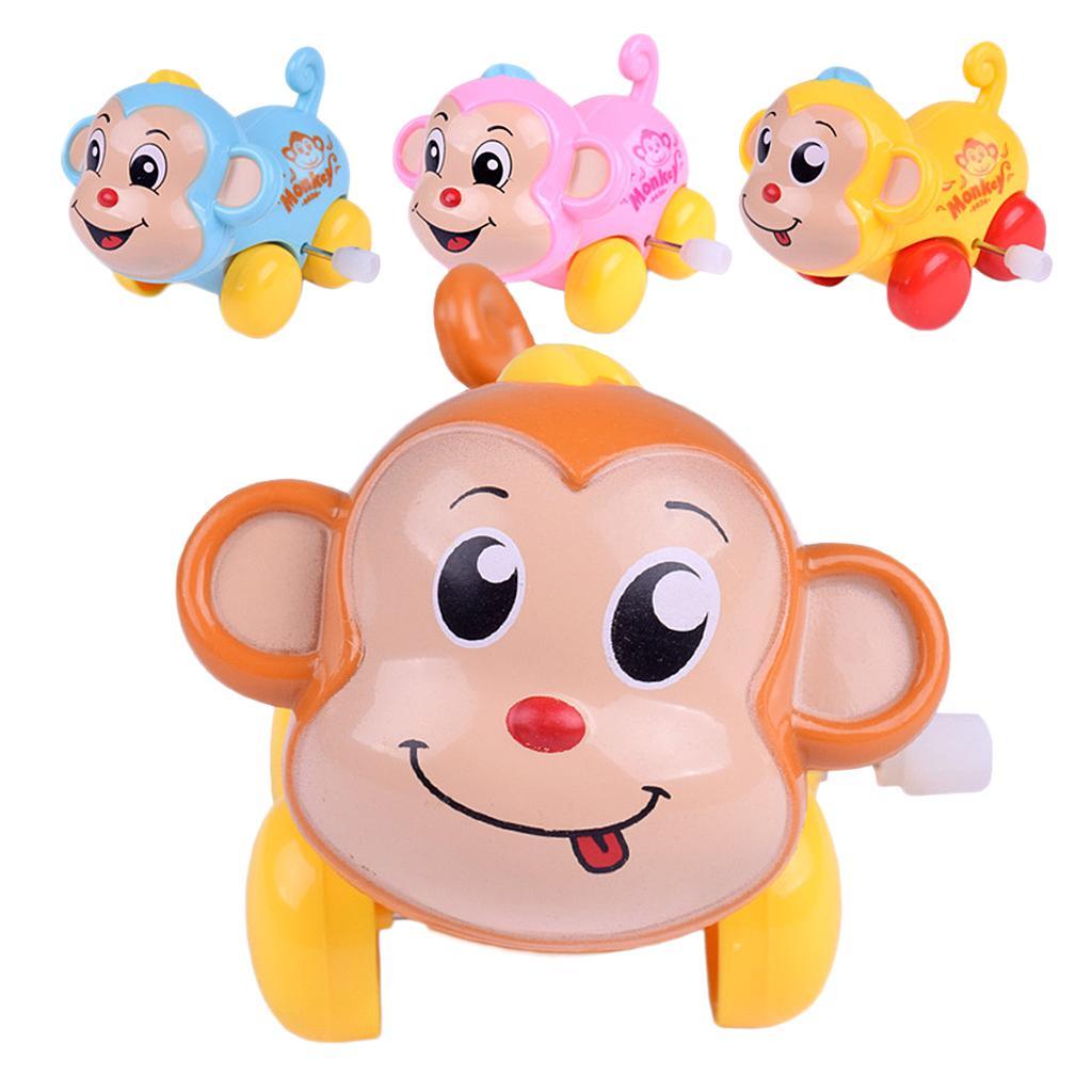 Baby Cartoon Clockwork Wind Up Toys Children Running Plastic Gift Monkey