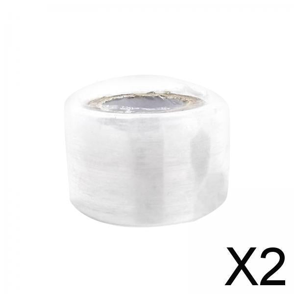 2xBadminton Grip Cushion Wrap Backing Film Wrap Overgrips Tape Clear 40M/Roll