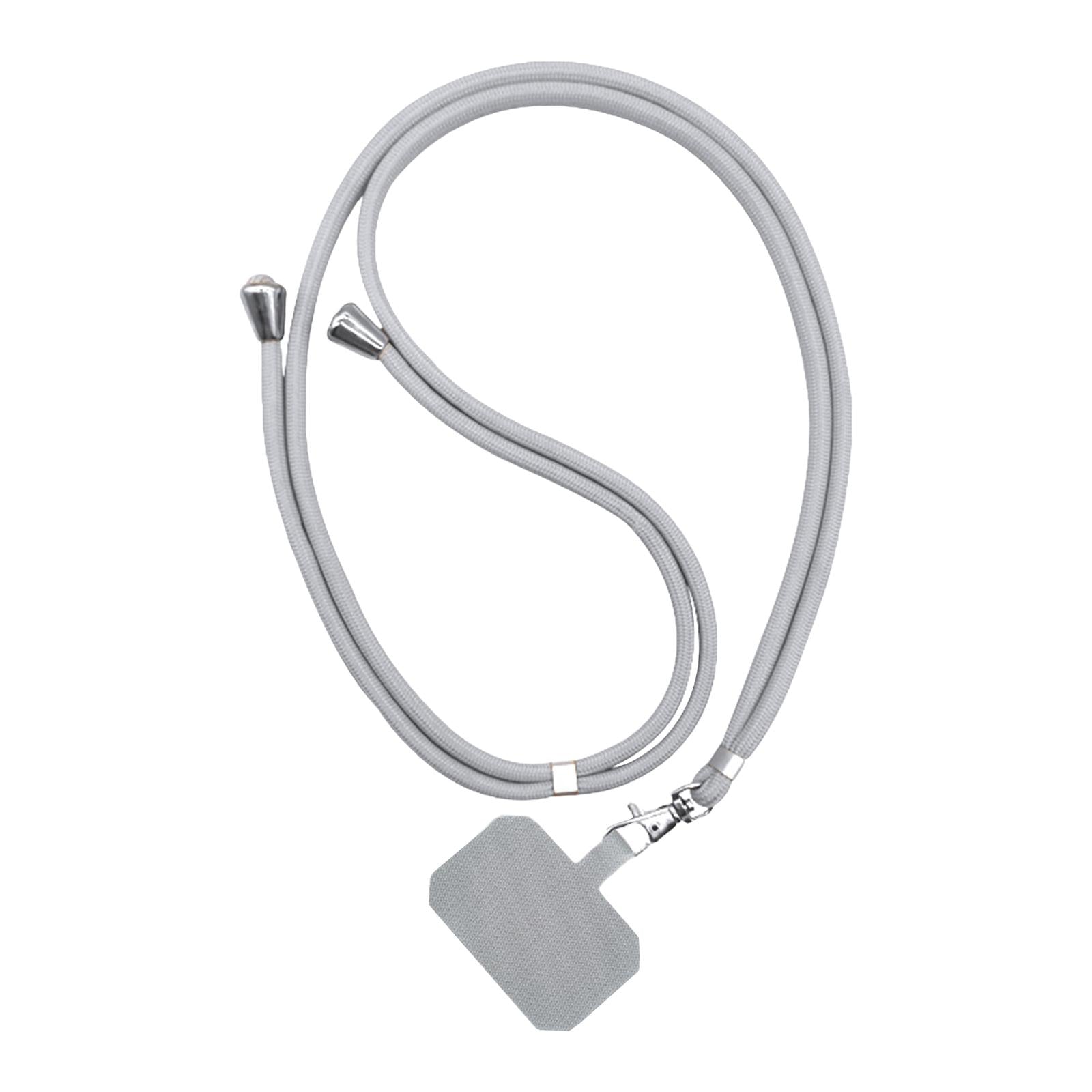 5xUniversal Phone Lanyard Adjustable Smartphone Crossbody Strap Light gray