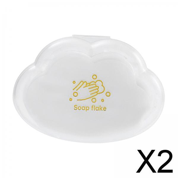 2x50Pcs Soap Sheets for Hand Washing for Backpacking, Traveling Camping white