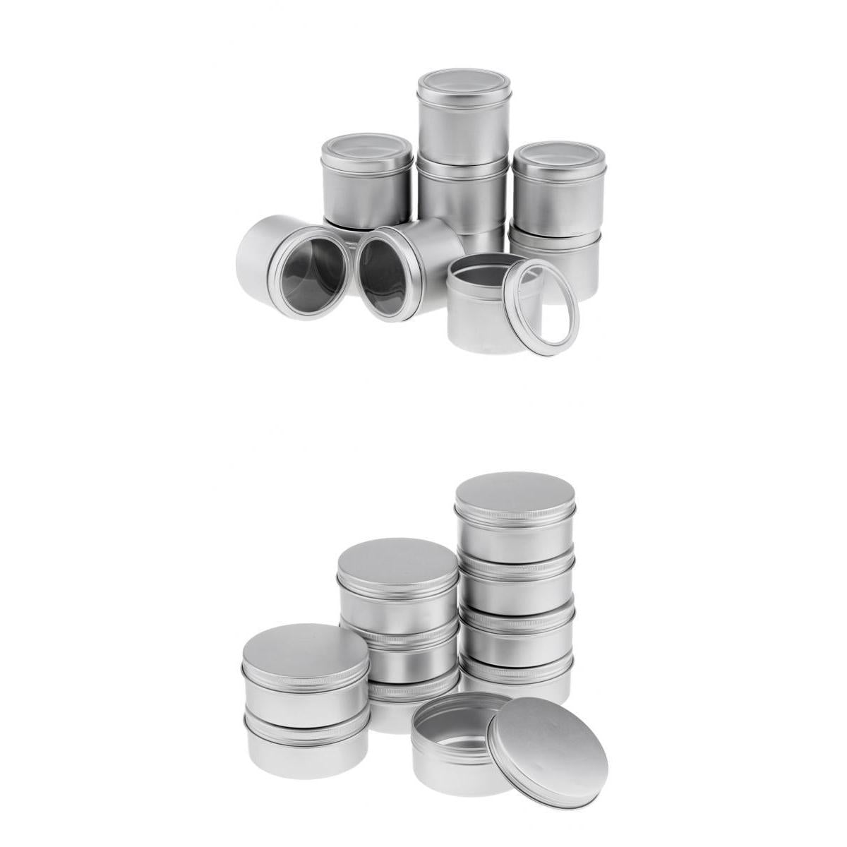 20x 100ml 150ml Aluminum Cosmetics Cream Empty Lip Balm Containers Jars Tin