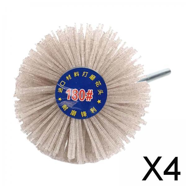 4xGrinding Nylon Wheel Brush Wire Brush Wheel Cup Brush for Polishing 180 Grit