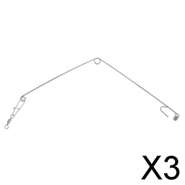 3xNew Stainless Steel Automatic Fishing Hook Trap Fishhook Automatic Device
