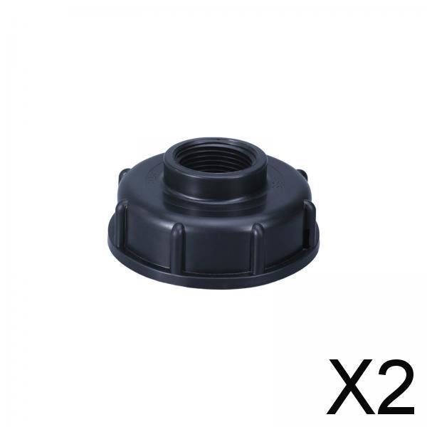2xGarden Hose Connector IBC Tank Valve for Hose Connector Accessory Greenhouse Black DN20