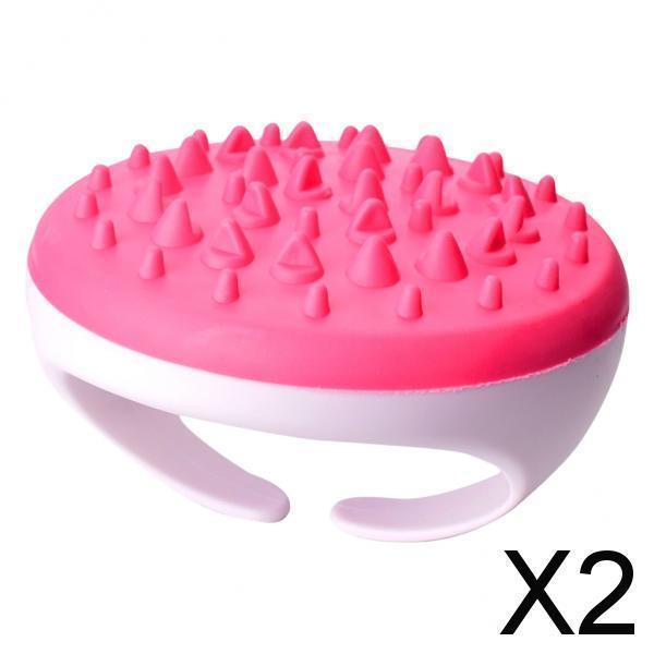 2xAnti Cellulite Silicone Body Masage Glove Scrub Bath Shower Massager Brush