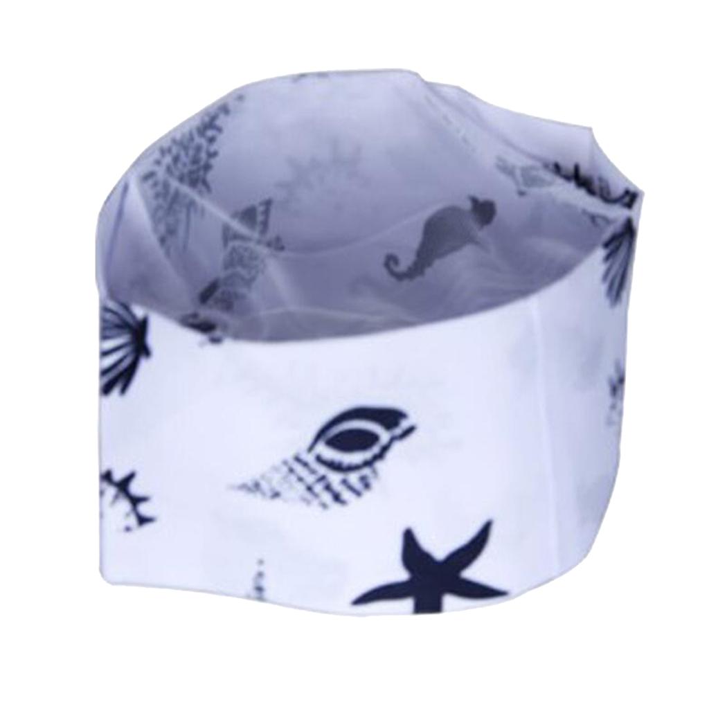 1x Breathable Mesh Top Skull Cap Catering Chef Hat Japanese Style Colorful E