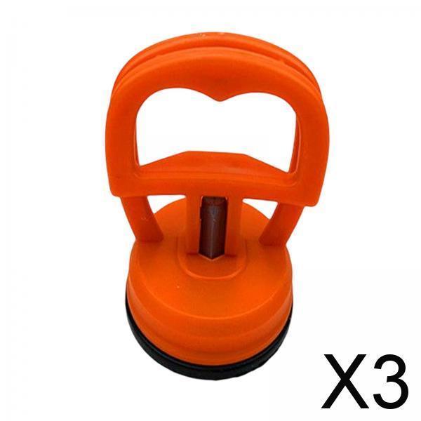 3xSuction Cup Dent Puller Powerful Handle Lifter for Car Body Dent Mirror Orange