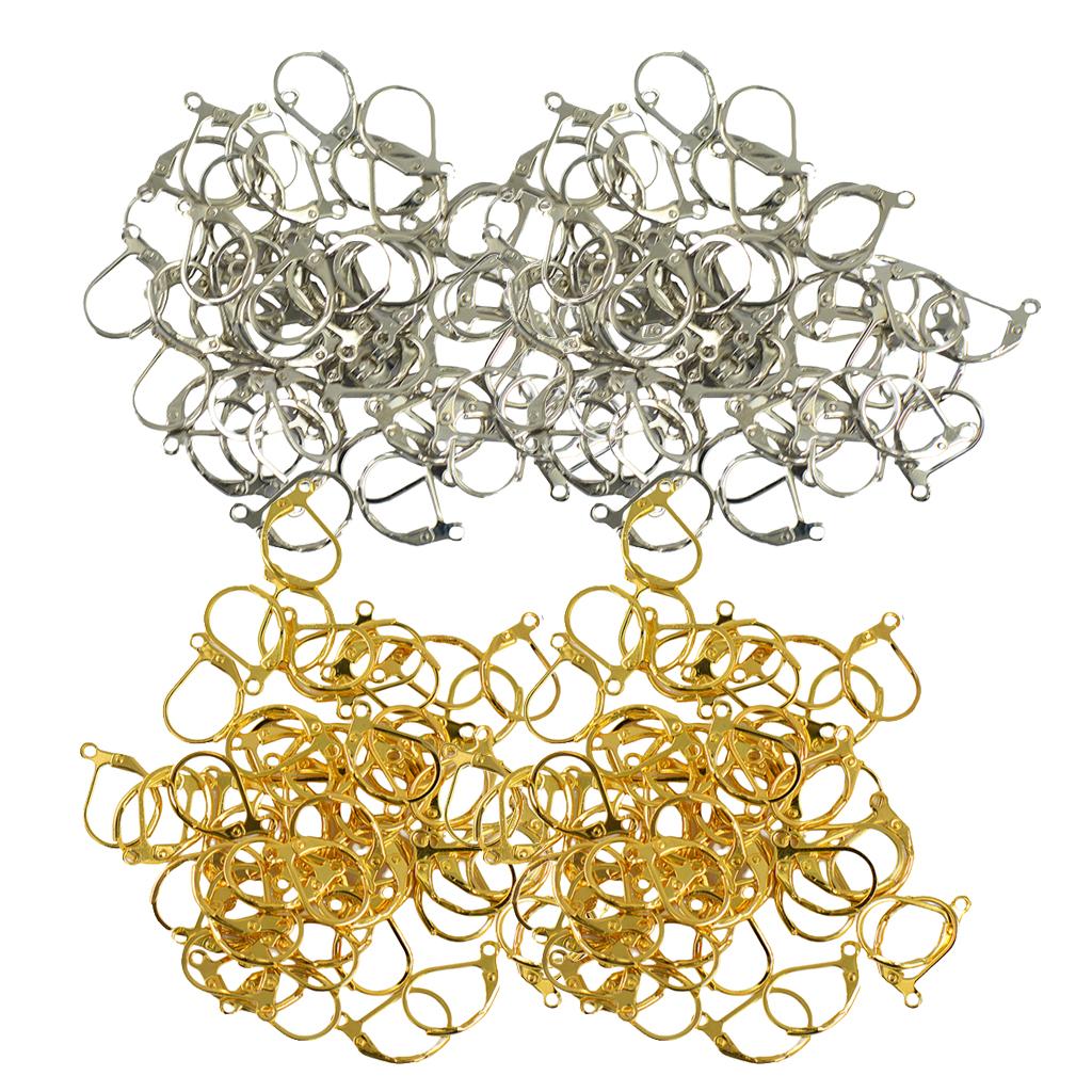 200 Pieces French Leverback Earring Findings Earwire Hooks Open Loop DIY