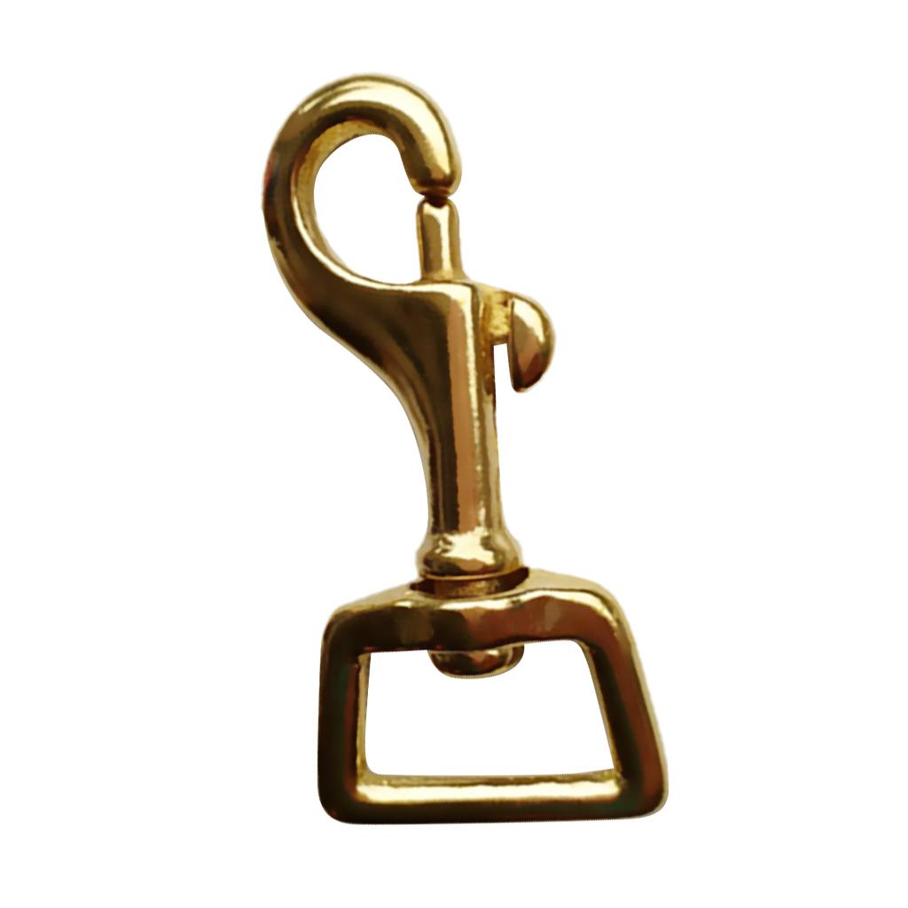 Solid Brass Square Swivel Trigger Clip Snap Hook Bag Clasp Key Chain 16x59mm