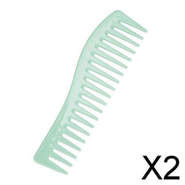 2xHair Detangling Comb Hair Combs for Long Wet Hair Curly Hair Wide Tooth Comb Green