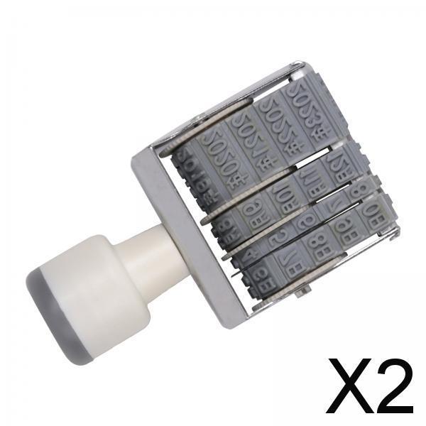 2x8 digits Roller Stamp Fittings Business Stamp for DIY Craft Card Making