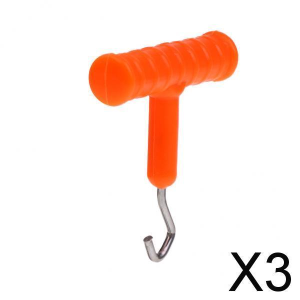 3xKnot Rig Puller Tester Tightener Carp Terminal Tackle for Hair Rig Orange