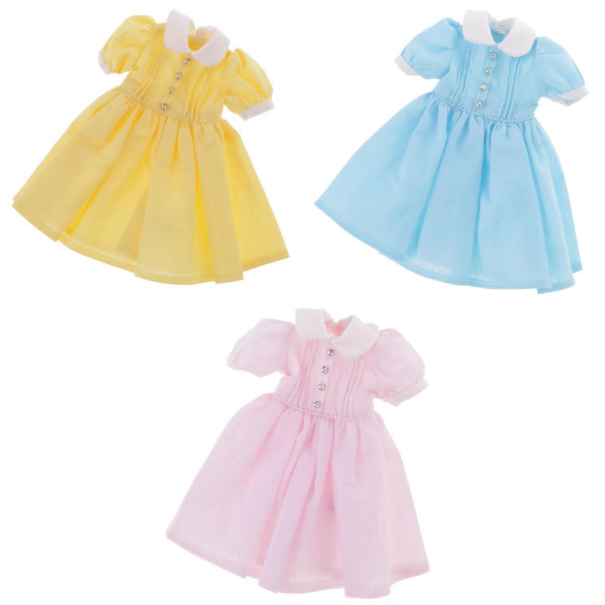 3x Fashion Doll Dress Clothes Clothing Outfits for Blythe Dolls Accessories