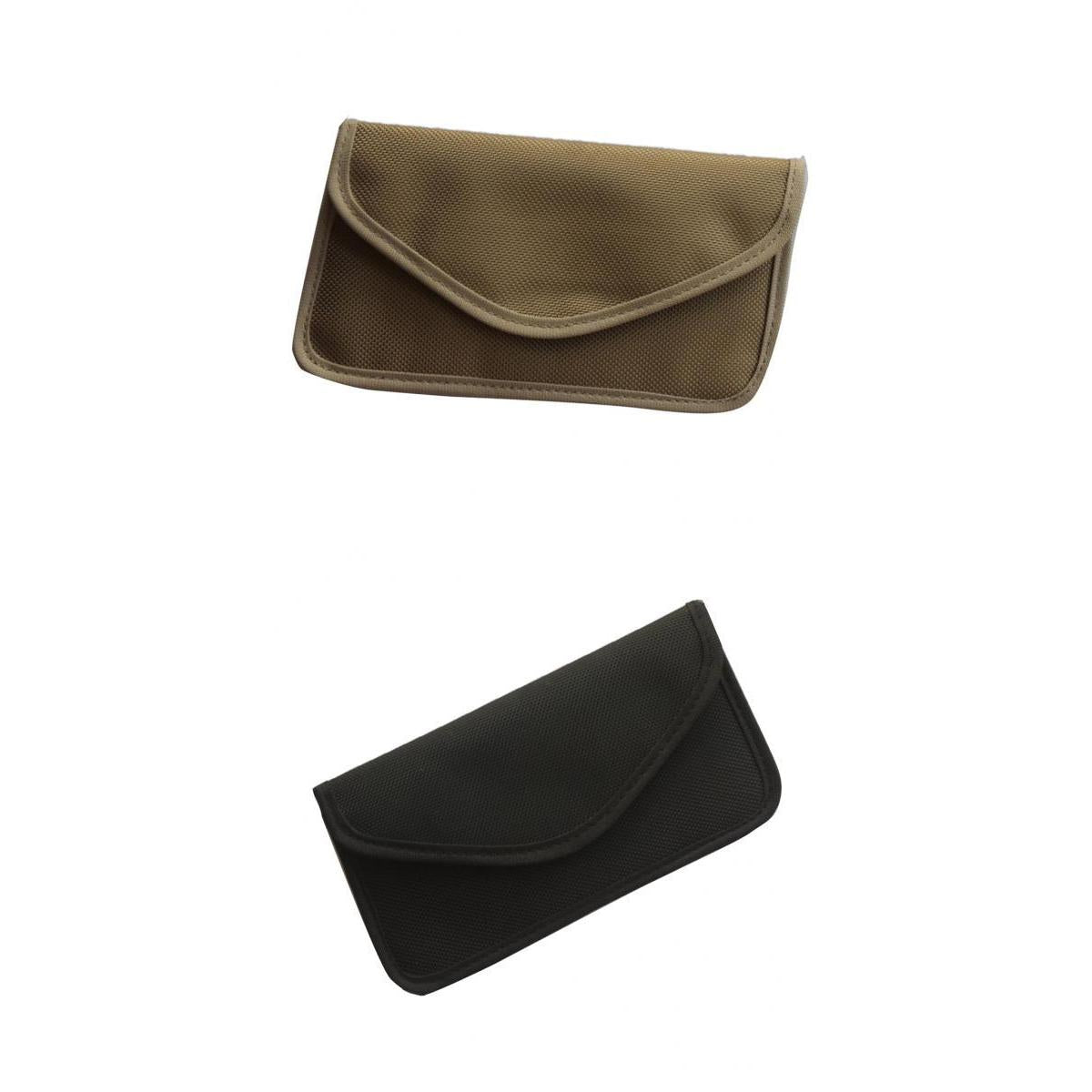 Cell Phone Anti-Tracking GPS RFID Signal Blocker Pouch Bag Khaki&Black