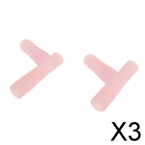3x2 Pairs Silicone Cuticle Nipper Dead Skin Clipper Protective Cover Pink