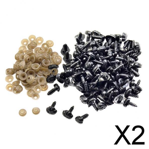 2x100Pcs Flowers Shaped Plastic Safety Nose Dog Puppet Making Childern Toys