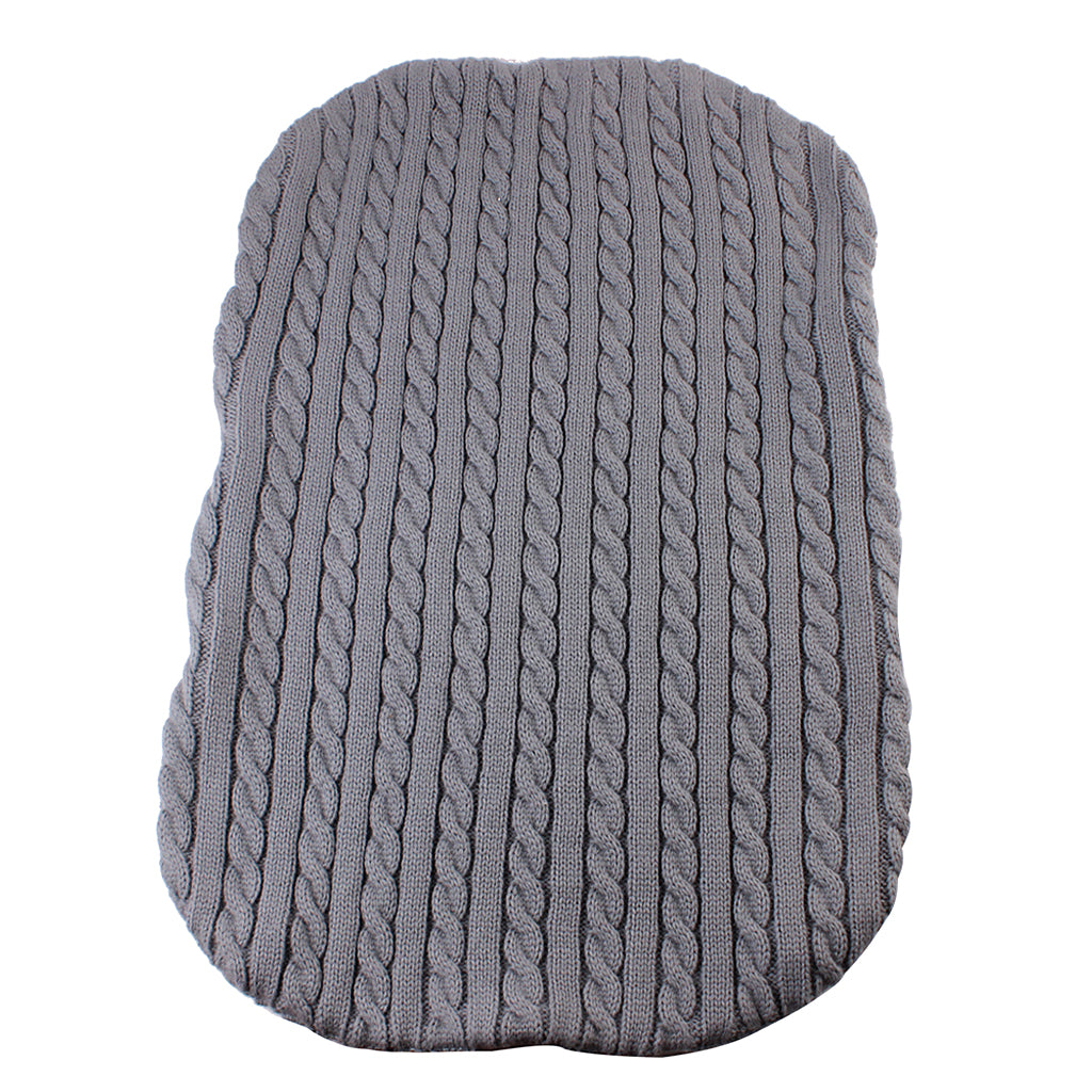 Baby Infant Knit Crochet Swaddle Wrap Swaddling Blanket Sleeping Bag Gray