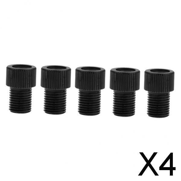 4x5x Presta to Schrader Valve Adaptor Converter Bike Pump Connector Black
