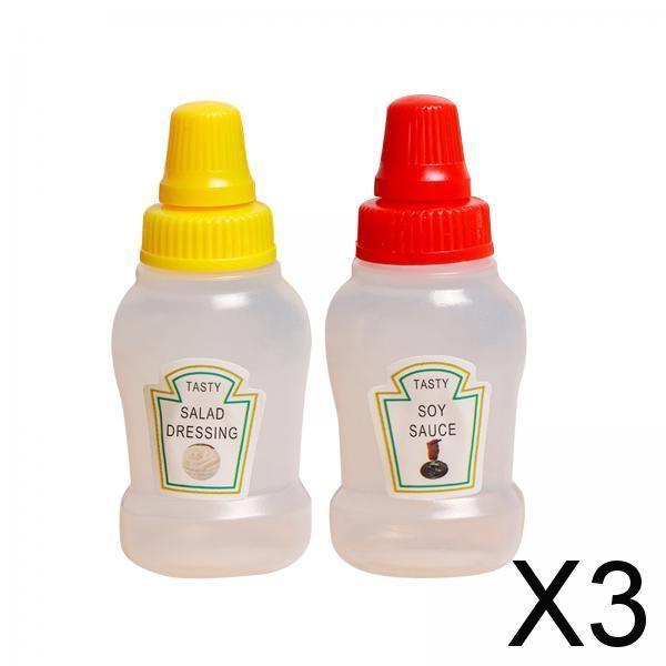 3xMini Tomato Ketchup Bottle Containers Bottle for Kitchen BBQ Outdoor soy and salad