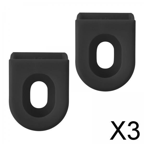 3x2x Road Bicycle Crank Boots Silicone Wrap Bike Crank Arm Protector Sleeve Black