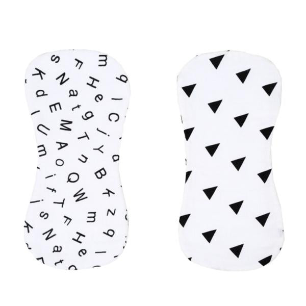 2 Pieces Baby Spit Sweat Towel Feeding Pad Letter and Triangle