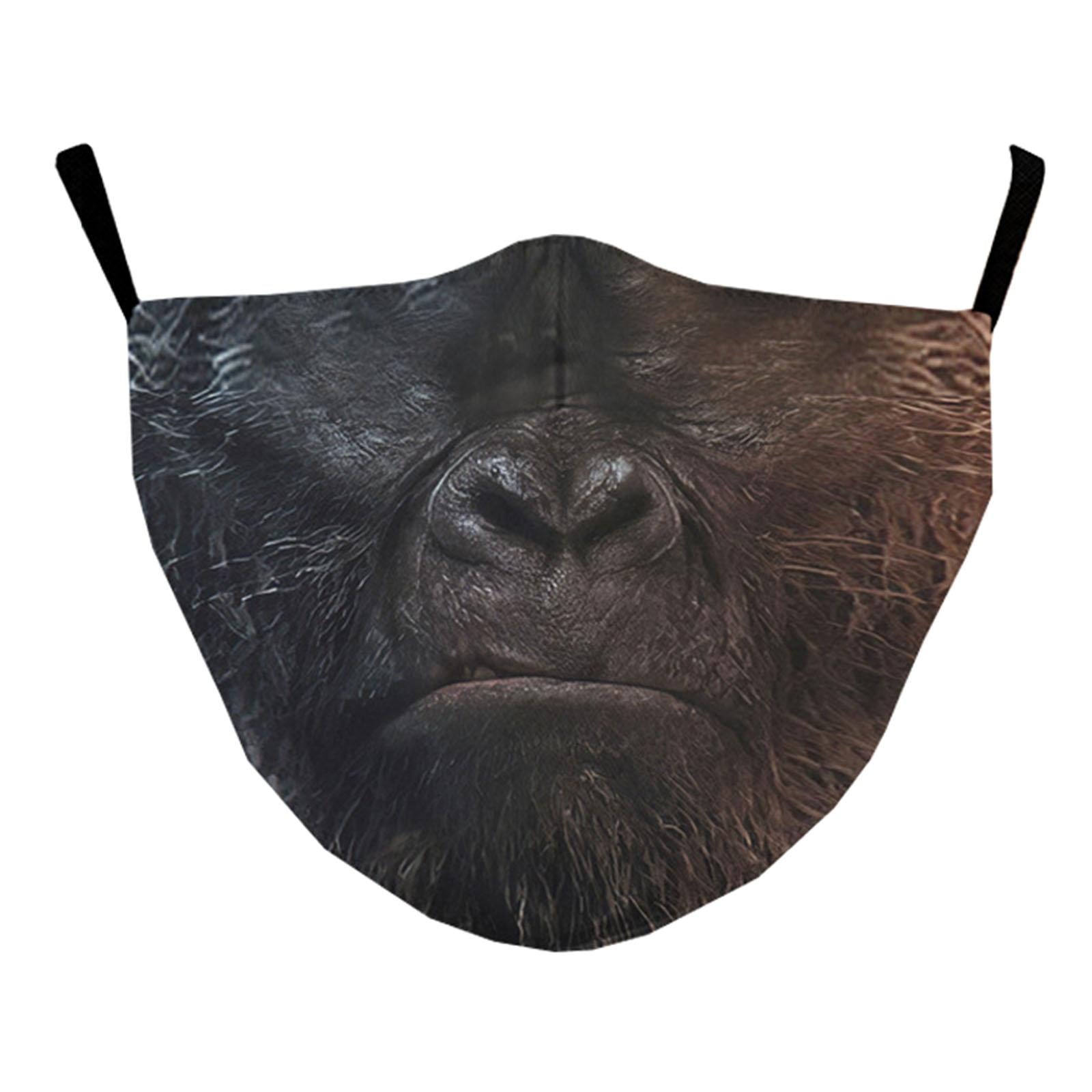 Funny Spoof Mouth Masks Adjustable Dustproof Reusable for Men Women Adults Chimpanzees