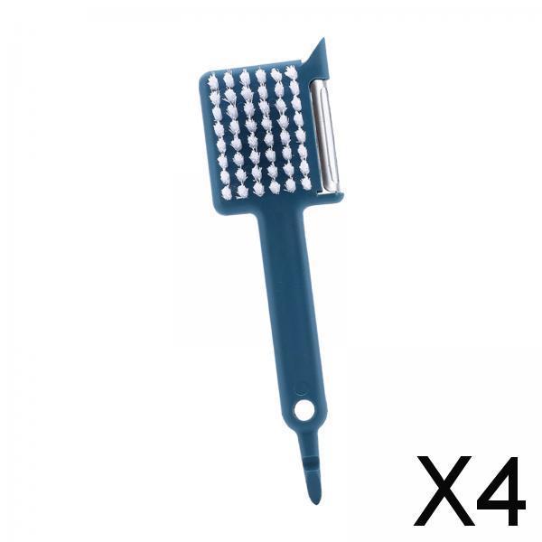 4x Fruit and Vegetable Brush Potato Scrubber for Vegetable Dark Blue