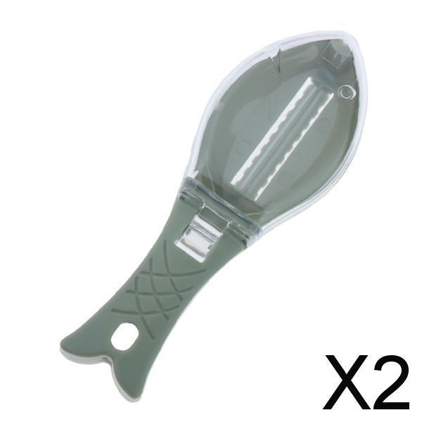 2xMulti-function Fish Scraper Scale Remover Fishing Knife Cleaning Tools