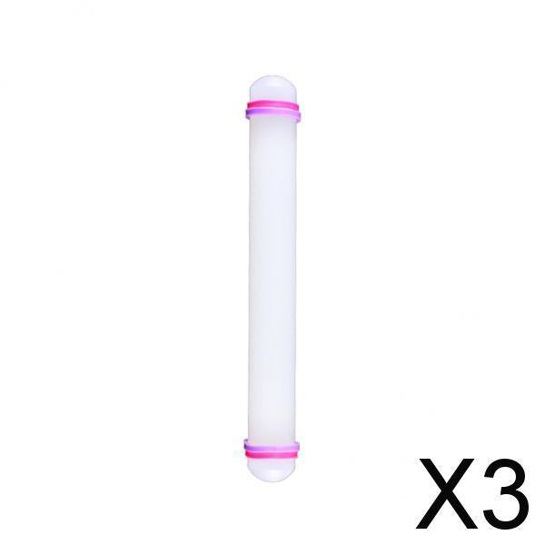 3xNon Stick Rolling Pin Decoration Fondant Baking Cake Dough Roller 9 inch