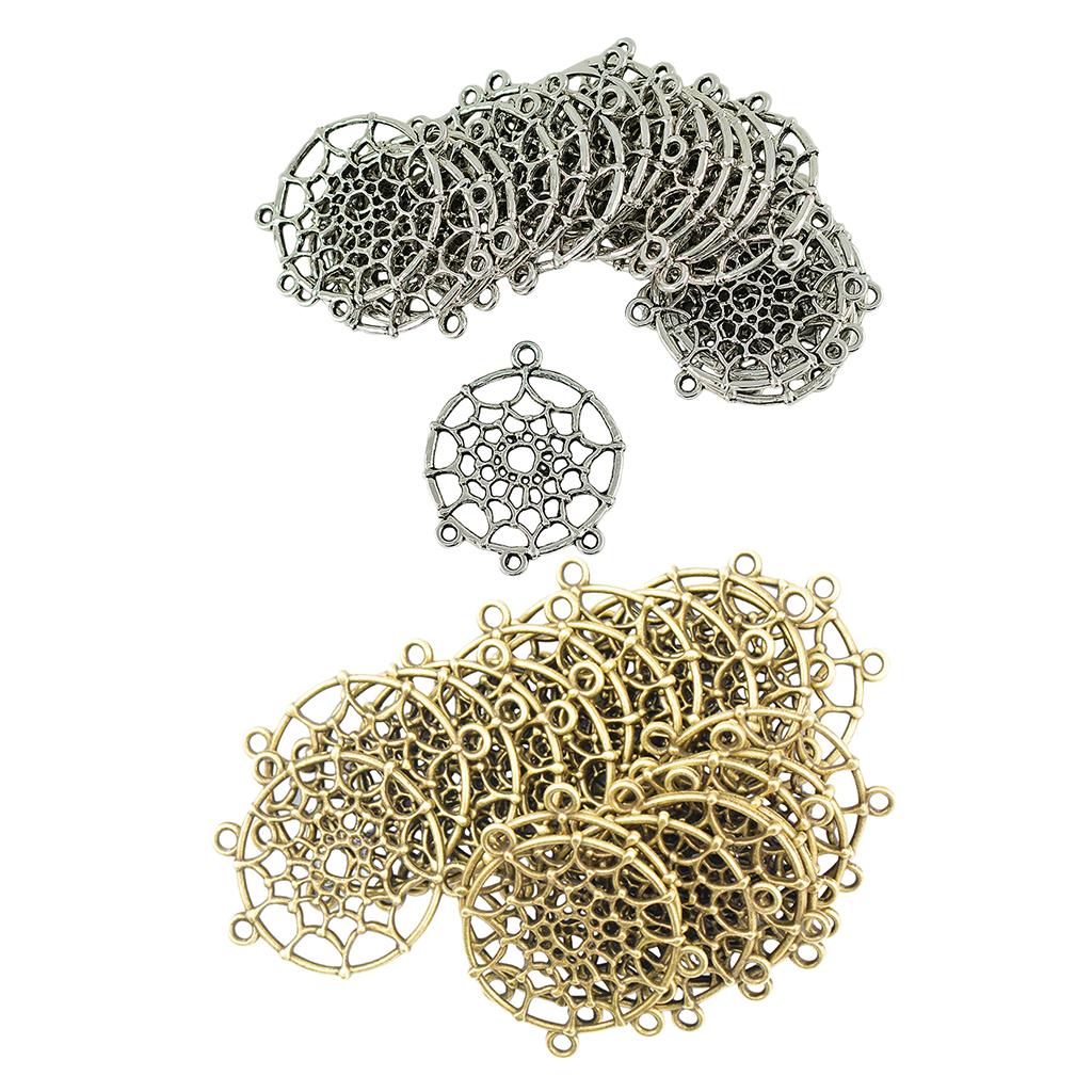 40 Pieces Dream Catcher Pendants Earring Necklace Jewelry Making Findings