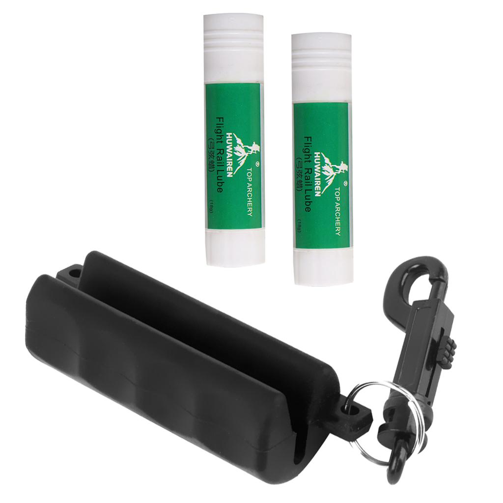 2 Pieces Archery Bowstring Wax Strings Protect + Silica Gel Arrow Puller