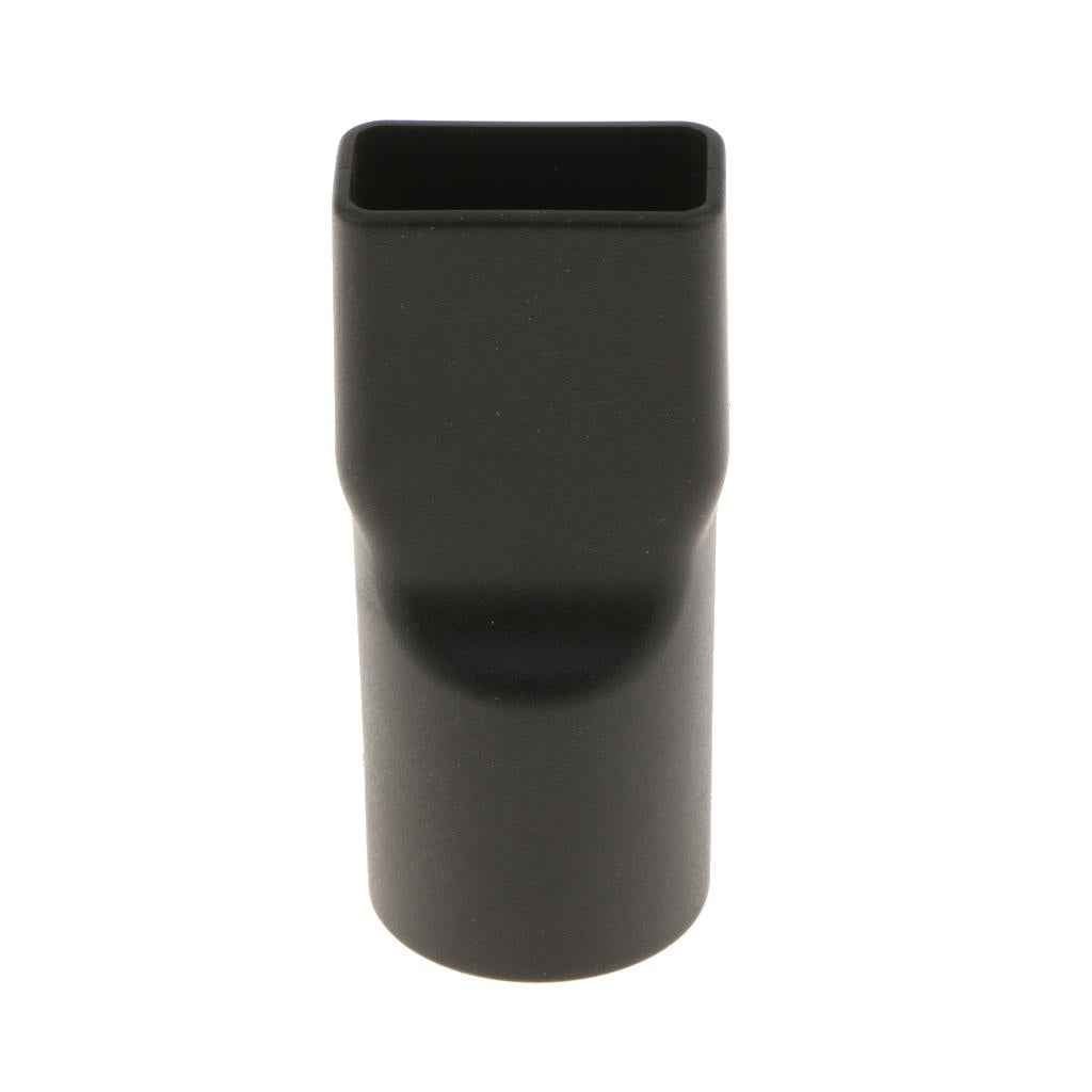 32mm Dia. Round to Square Neck Vacuum Cleaner Brush Nozzle Connector Adapter Black