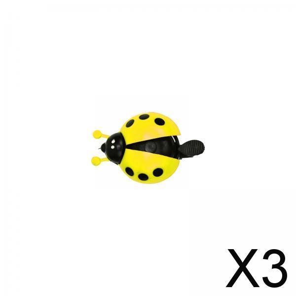 3xKids Bike Bell Cute Children Bike Bell Handlebar Decoration Road Bicycle Yellow