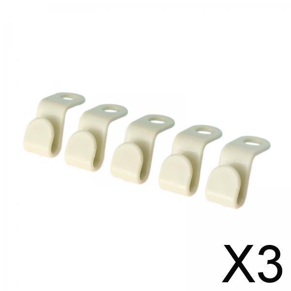 3x5Pcs Clothes Hanger Connector Durable Hanger Clips for Scarves Shirt Jackets green