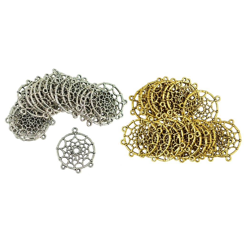 40pcs Dreamcatcher Charms Connector Pendants Crafts Jewelry Findings DIY