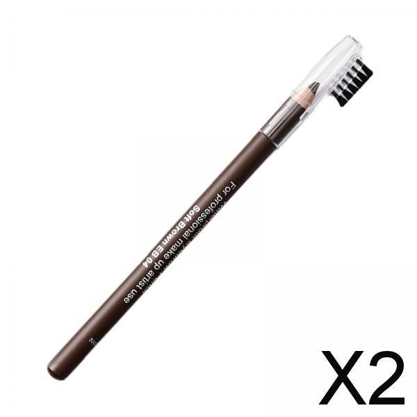 2xEyebrow Pencil with Brush Makeup Brow Definer for Couples Women Male