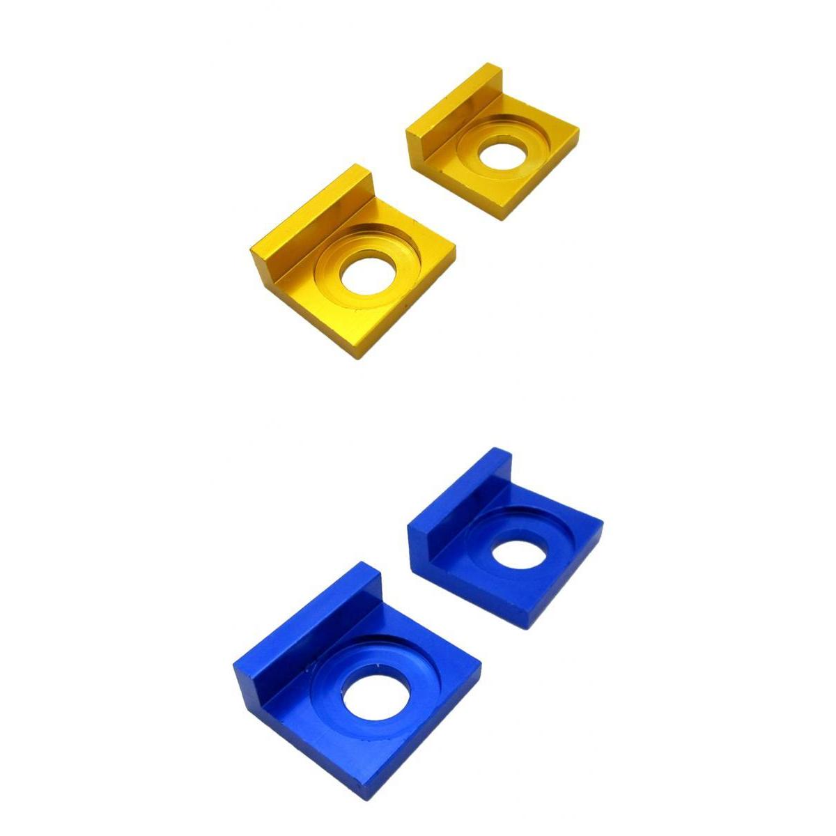 15mm Chain Adjuster Tensioner Block for Dirt Bike Motorcycle Gold & Blue