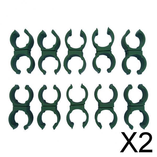 2xPlant Trellis Connector Garden Pipe Clip Buckles Plastic 16mm