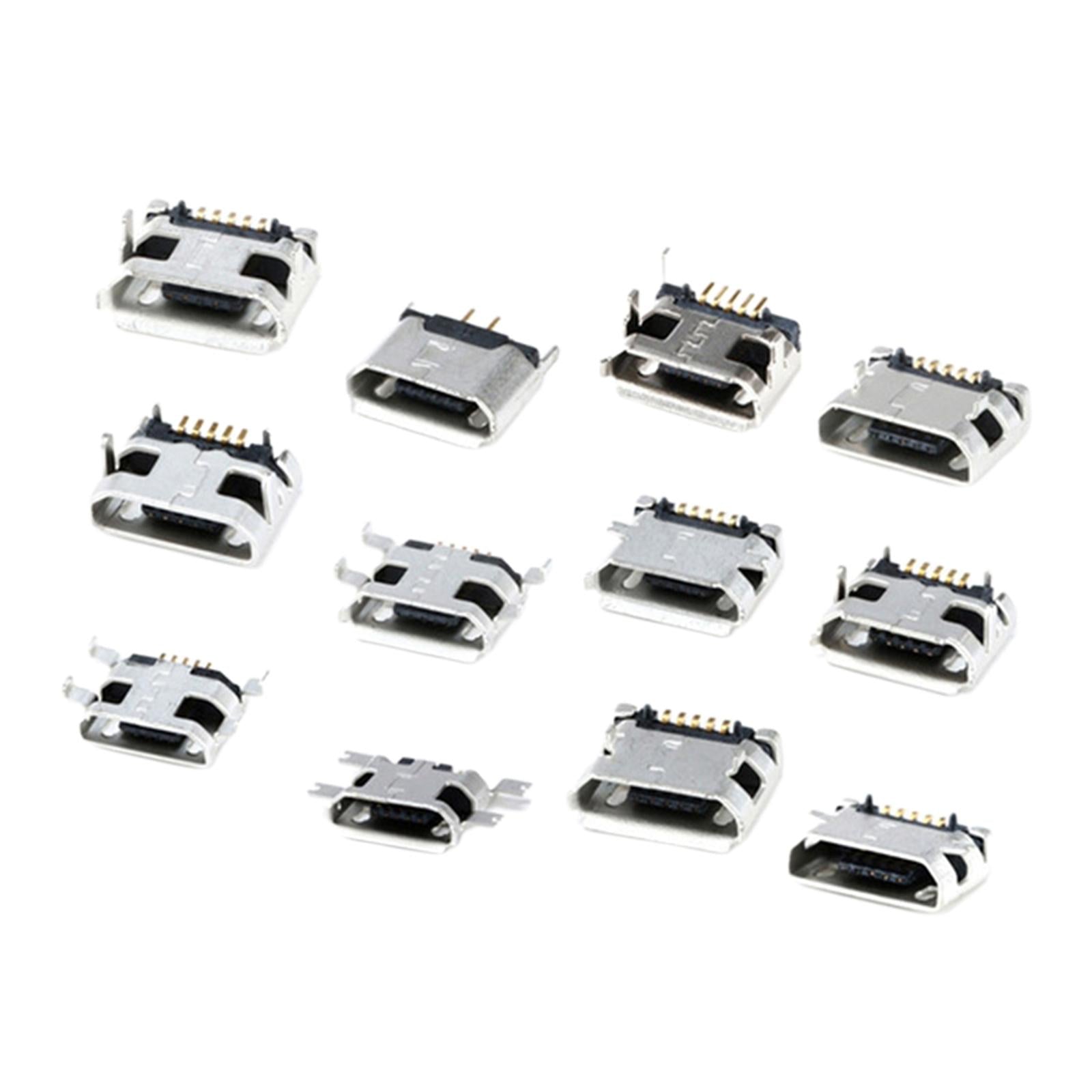 Micro USB 5Pin Female Socket Connector Port 12 models each 1pc