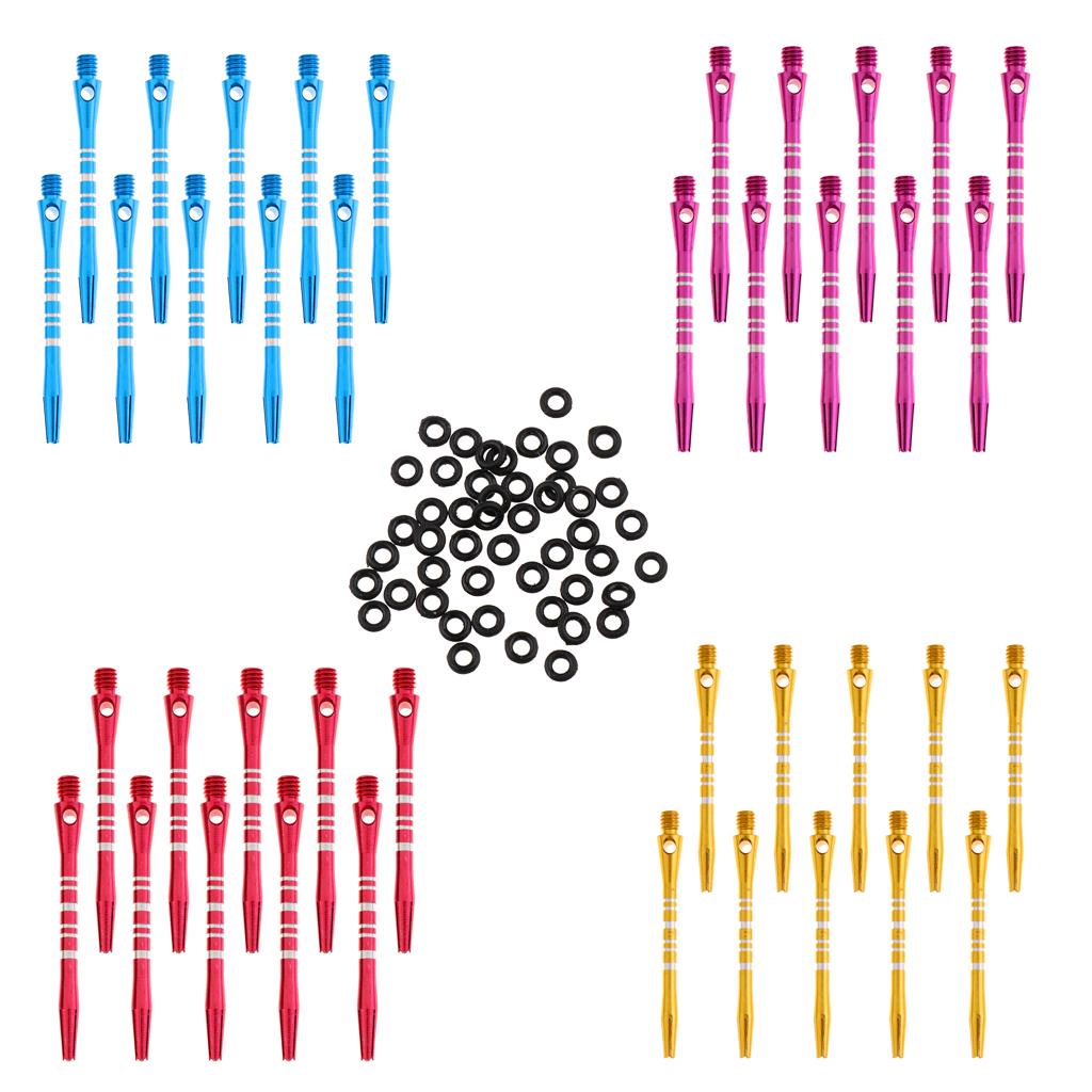 40 Pieces 52mm Aluminum Darts Shafts Dart Stems Throwing Fitting with O'ring