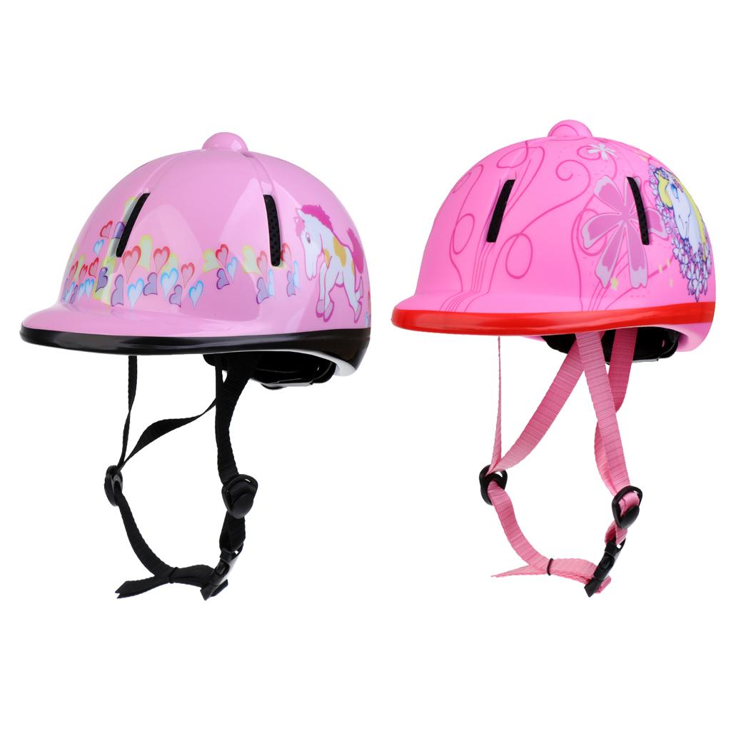 2 Pieces Adjustable Kids Safety Horse Riding Helmet Child Equestrian Helmet