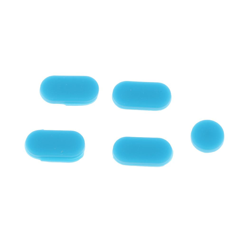 2xSilicone Dust Stopper Dustproof Plug USB Earphone Port Cap for MacBook Blue