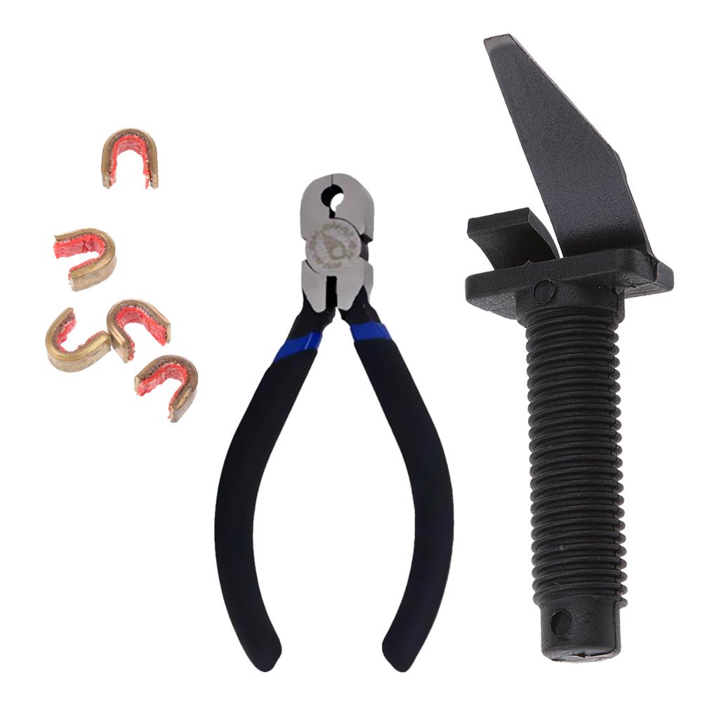Archery Nocking Pliers with Bowstring Nocks Set and Screw On Arrow Rest