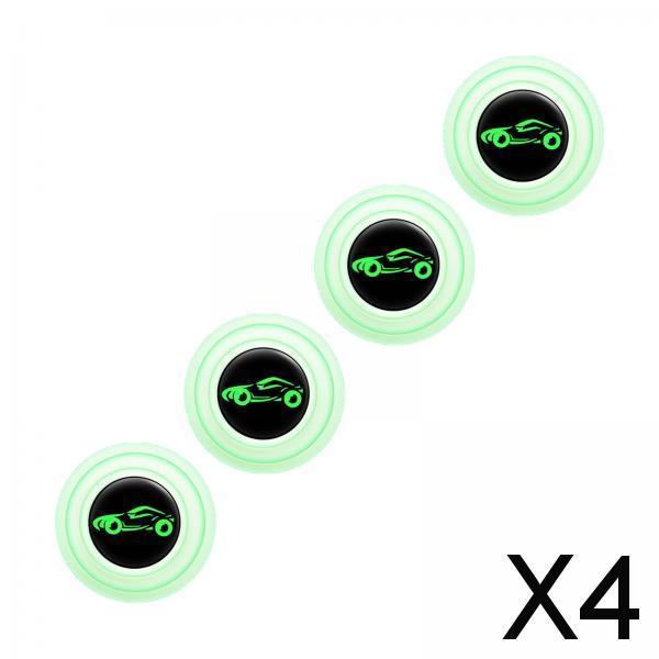 4xCar Door Absorber Cushion Gasket Decorative Buffer Bumper Cushion 4xLuminous with Sign